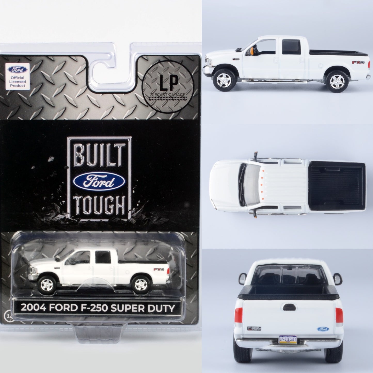 MOTORMAX 2004 Ford F-250 Super Duty Crew Cab Truck Winter White LP Diecast Garage Exclusive 1:64 Diecast Promo *PRE-ORDER due in Jan 2025*