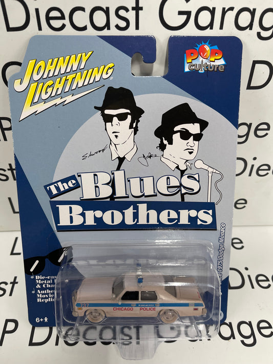 JOHNNY WHITE LIGHTNING *CHASE* 1975 Dodge Monaco Chicago Police Blues Brothers Pop Culture 1:64 Diecast