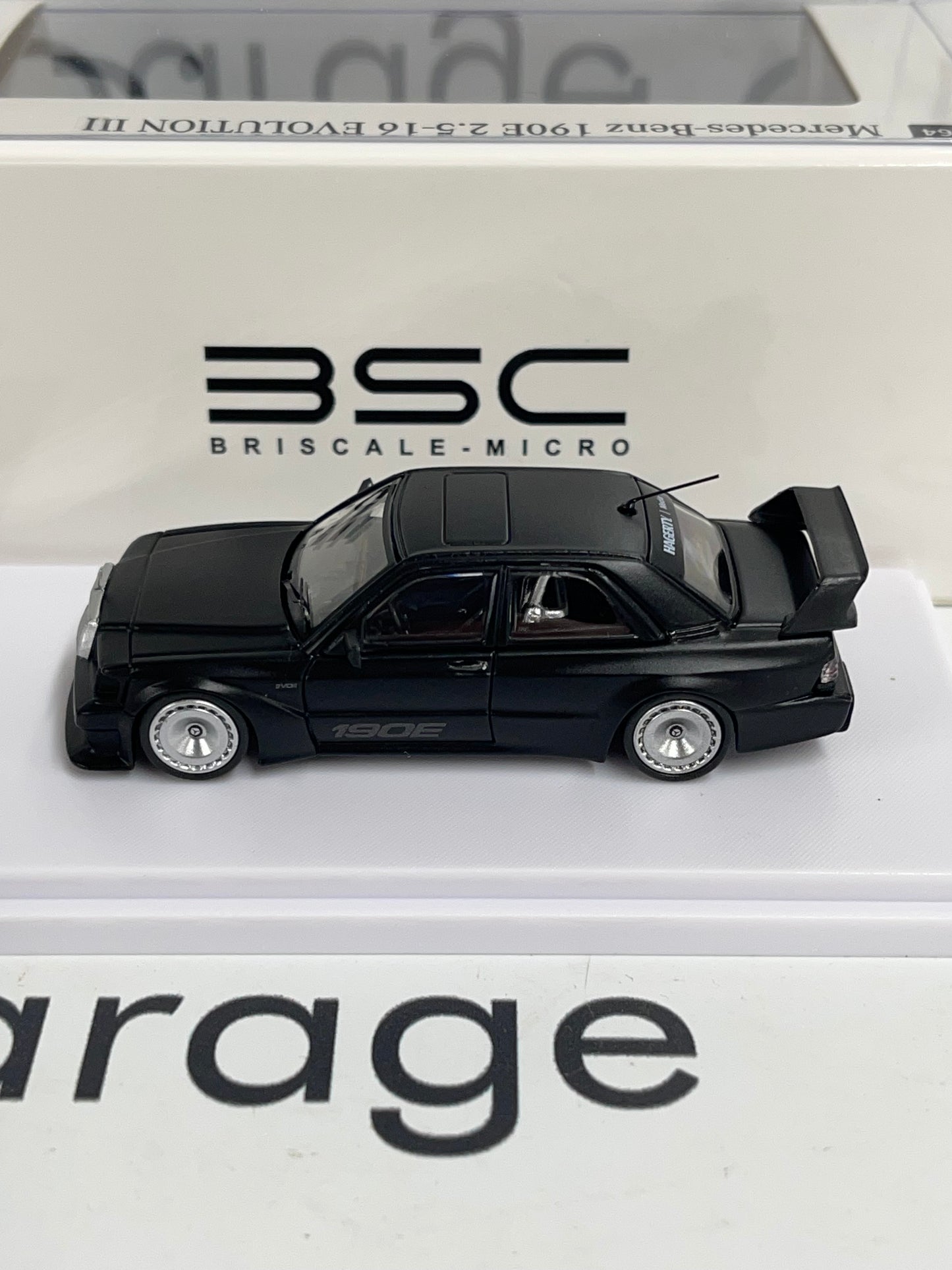 BSC Briscale Micro Mercedes Benz 190E EVO II Black 1:64 Diecast