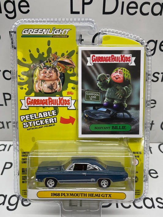 GREENLIGHT 1968 Plymouth HEMI GTX Buoyant Billie Garbage Pail Kids Series 5 1:64 Diecast