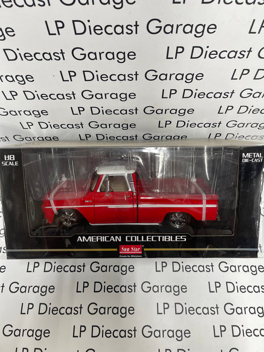 SUNSTAR 1965 Chevrolet C-10 Lowrider Red Truck 1:18 Diecast