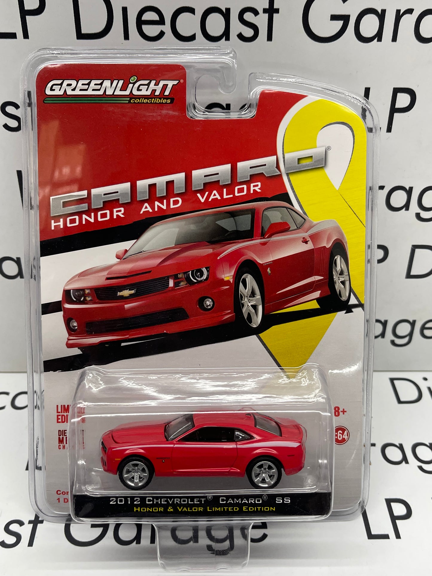 GREENLIGHT 2012 Chevrolet Camaro SS Red Honor and Valor Limited Edition 1:64 Diecast