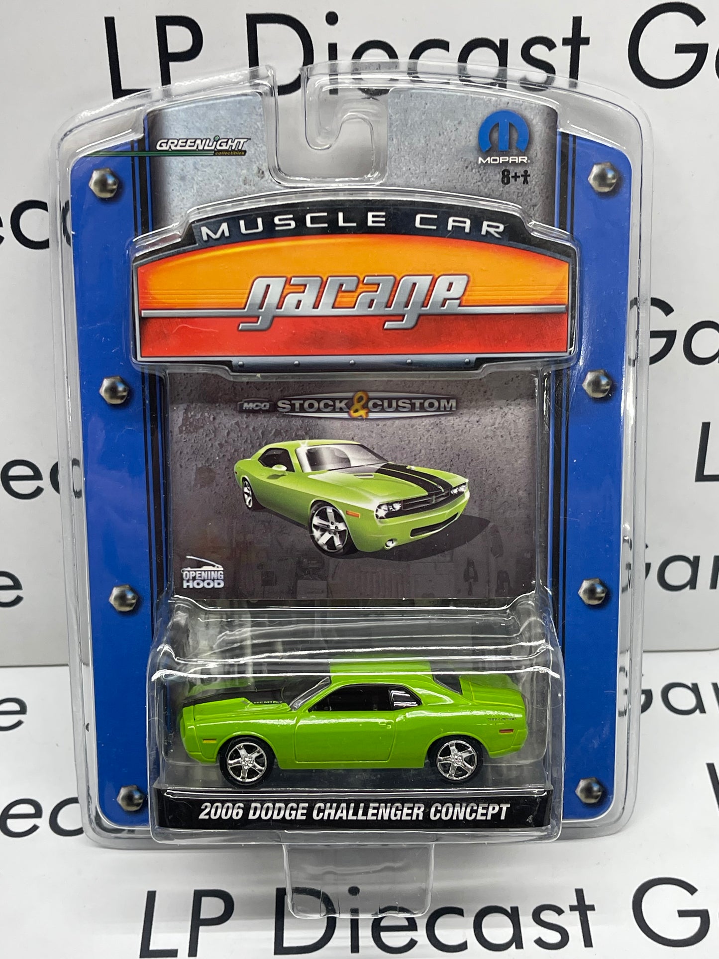 GREENLIGHT 2006 Dodge Challenger Concept Green Muscle Car Garage 1:64 Diecast