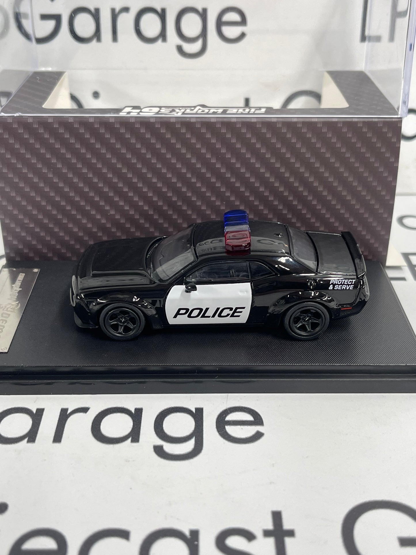 FINE WORKS 64 2018 Dodge Challenger Demon Police Car 1:64 Diecast