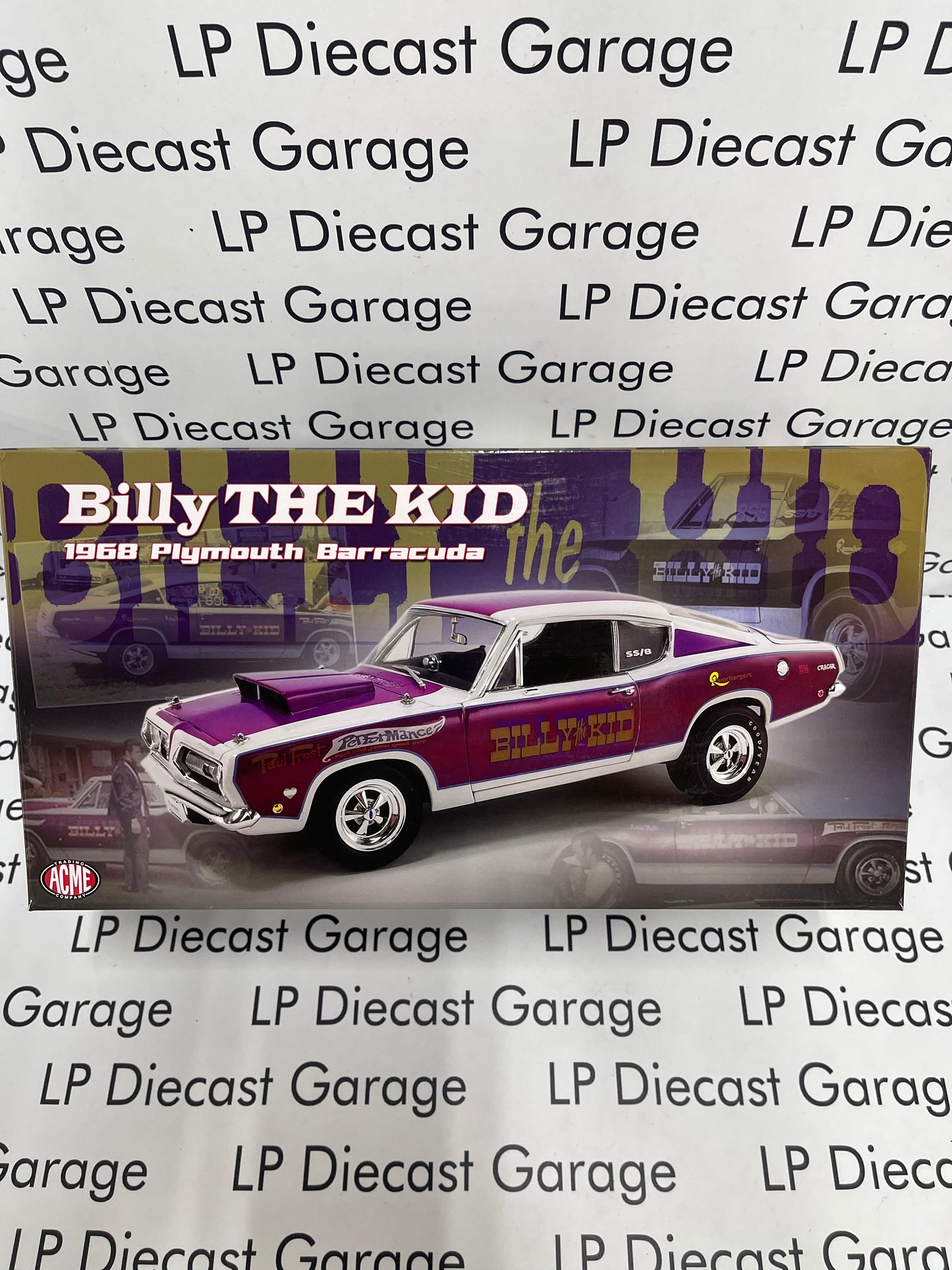 ACME 1968 Plymouth Barracuda Billy the Kid A1806125 1:18 Diecast