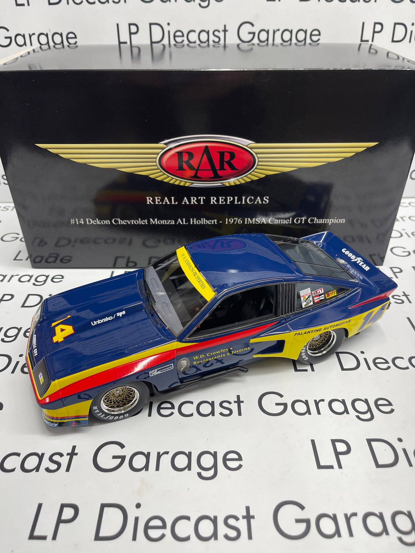 RAR Real Art Replicas 1976 Chevrolet Monza AL Holbert #14 IMSA Camel GT Champion 1:18 Resin NOT Diecast