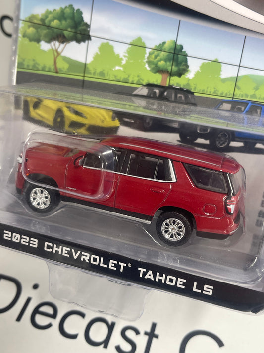 GREENLIGHT 2023 Chevrolet Tahoe LS Radiant Red 1:64 Diecast Showroom