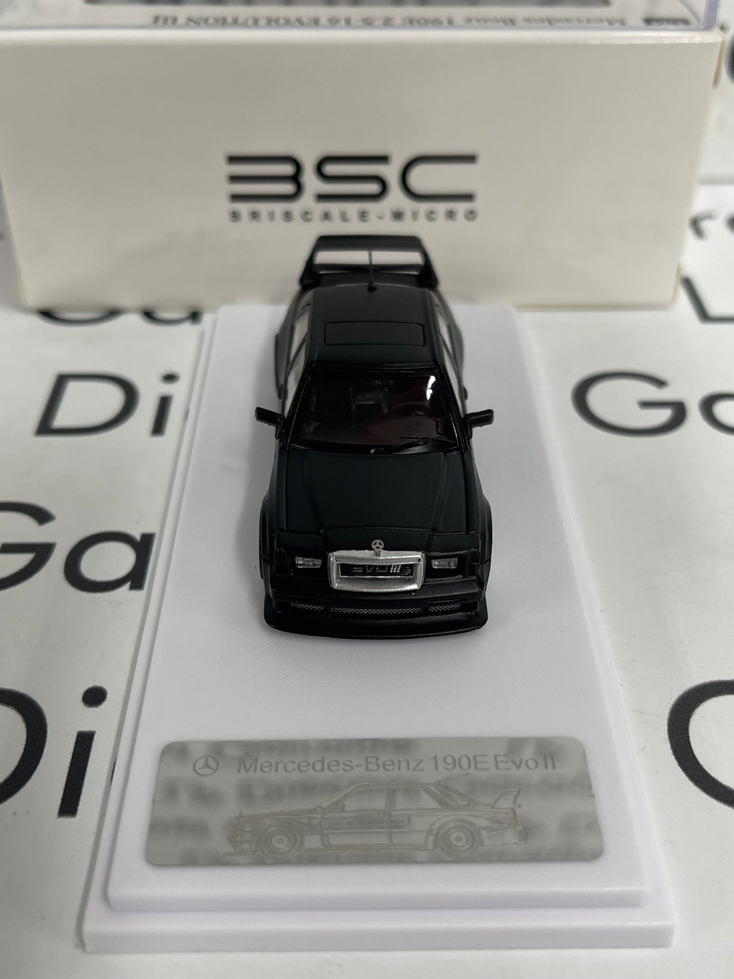 BSC Briscale Micro Mercedes Benz 190E EVO II Black 1:64 Diecast