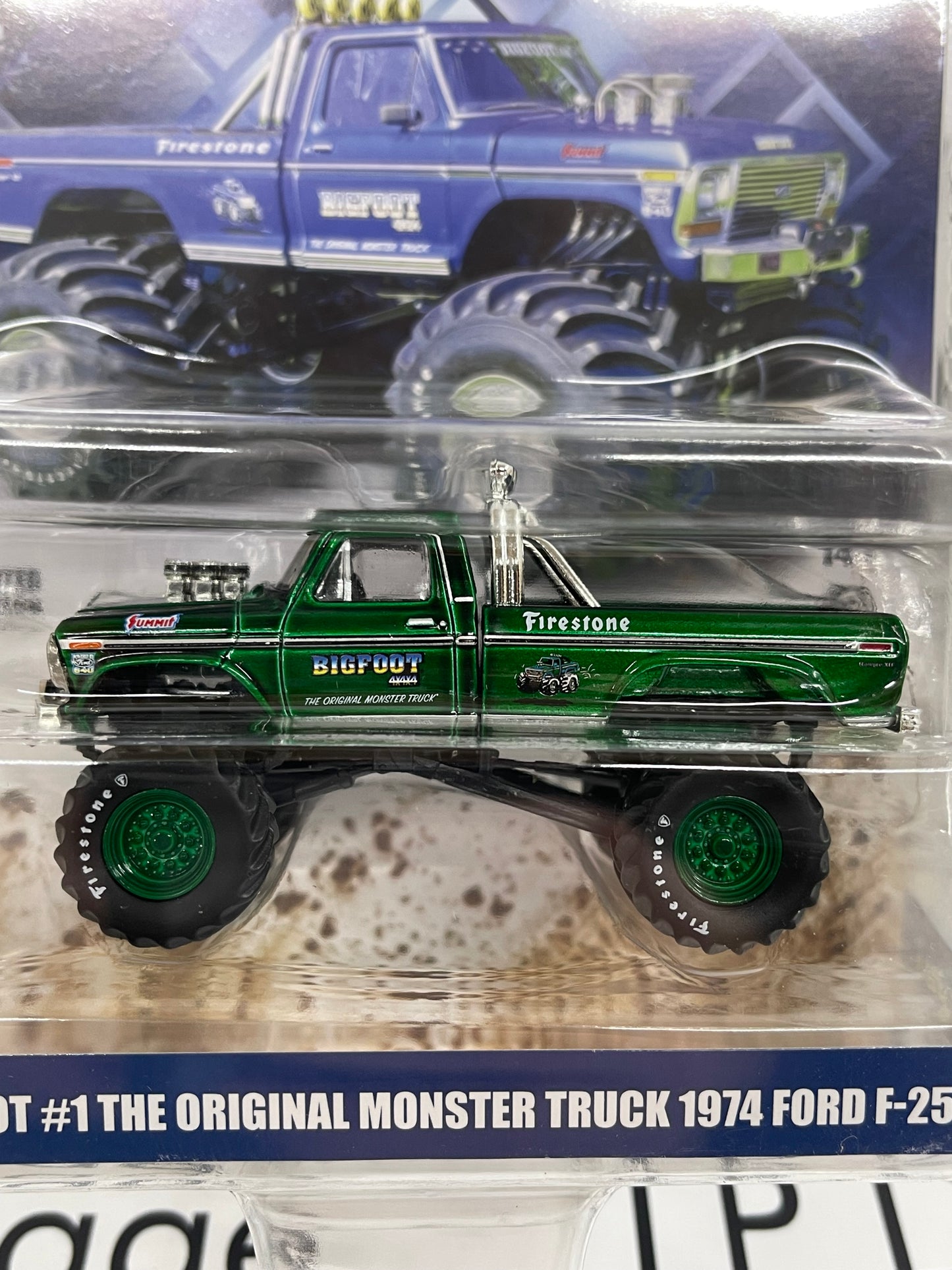 GREEN MACHINE GREENLIGHT 1974 Ford F-250 Bigfoot #1 Monster Truck 1:64 Diecast Hobby Exclusive