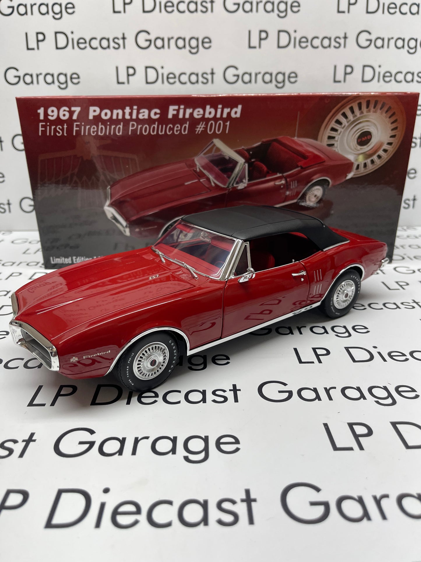 ACME 1967 Pontiac Firebird #001 Convertible Red A1805218 1:18 Scale Diecast