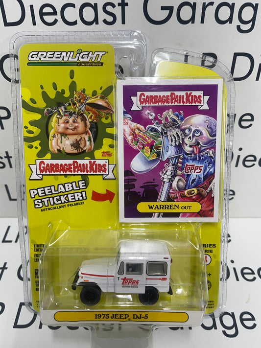 GREENLIGHT 1975 Jeep DJ-5 Garbage Pail Kids Topps Warren Out 1:64 Diecast