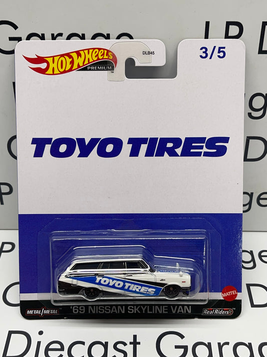 HOT WHEELS 3/5 1969 Nissan Skyline Van Toyo Tires Premium 1:64 Diecast