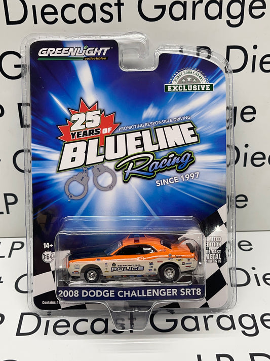 GREENLIGHT 2008 Dodge Challenger R/T Edmonton Police Alberta Canada Blue Line Racing 25 Years 1:64 Diecast