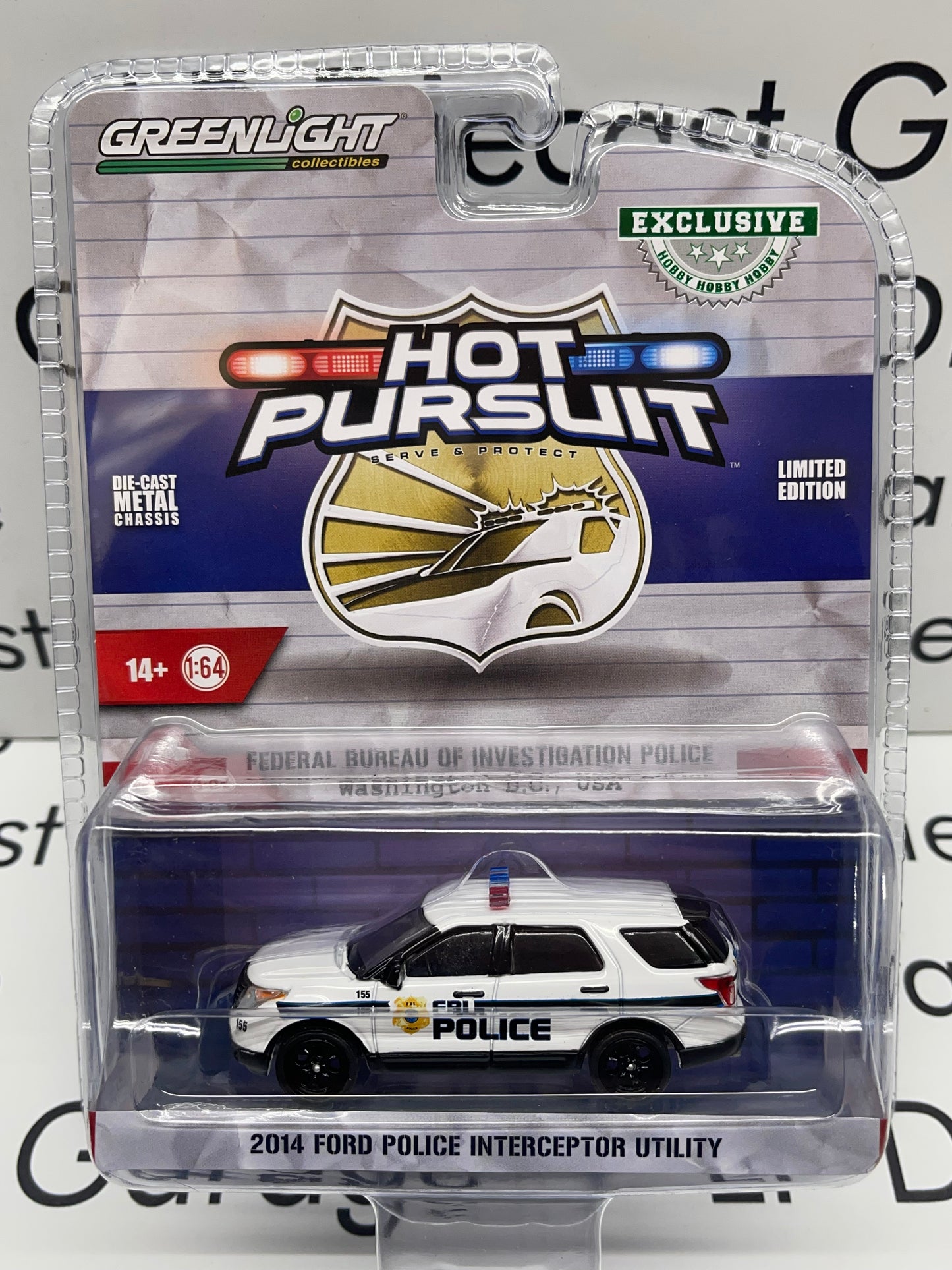 GREENLIGHT 2014 Ford Police Interceptor Utility FBI Police Hot Pursuit 1:64 Diecast