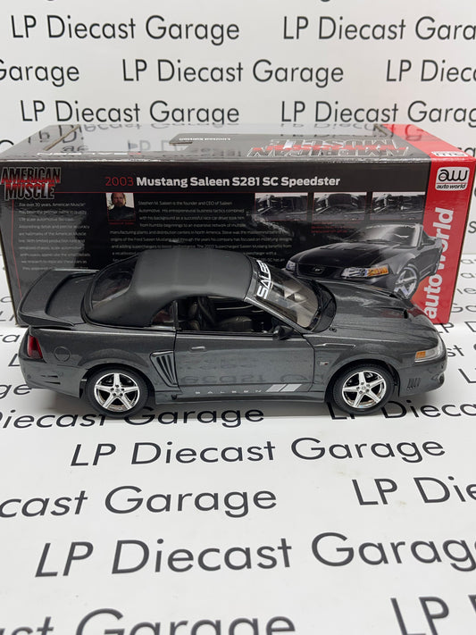 AUTO WORLD 2003 Ford Mustang S281 SC Saleen Speedster Limited Edition 1:18 Diecast