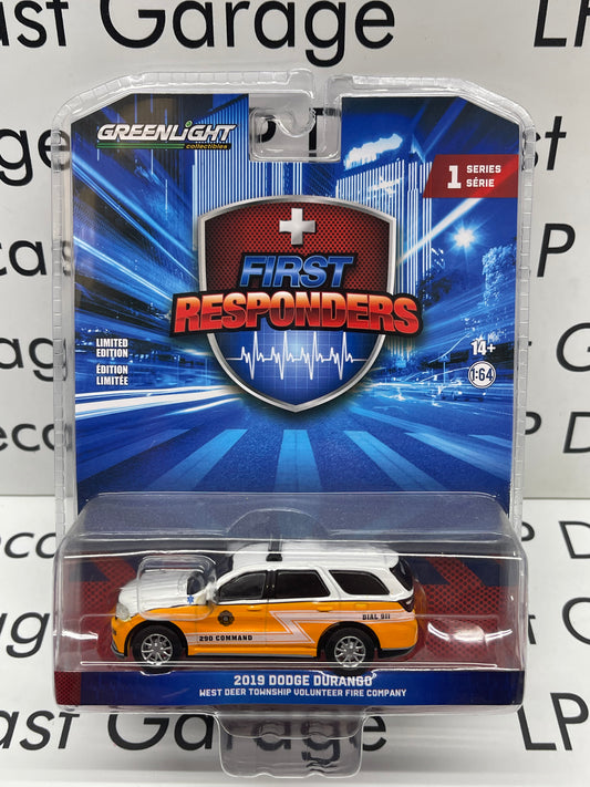 GREENLIGHT 2019 Dodge Durango West Deer PA Fire Company First Responders 1:64 Diecast