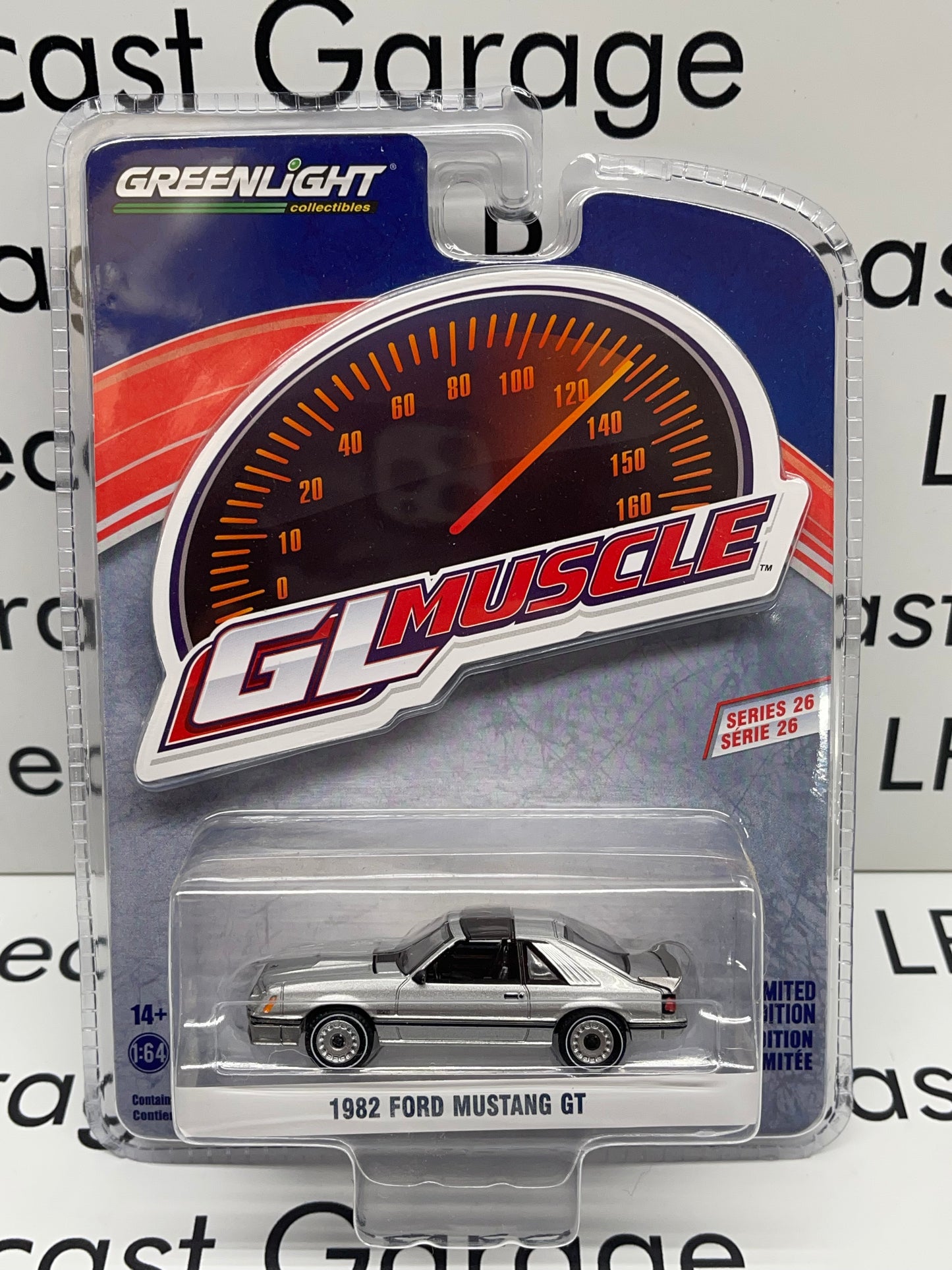 GREENLIGHT 1982 Ford Mustang GT Silver "GL Muscle" 1:64 Diecast