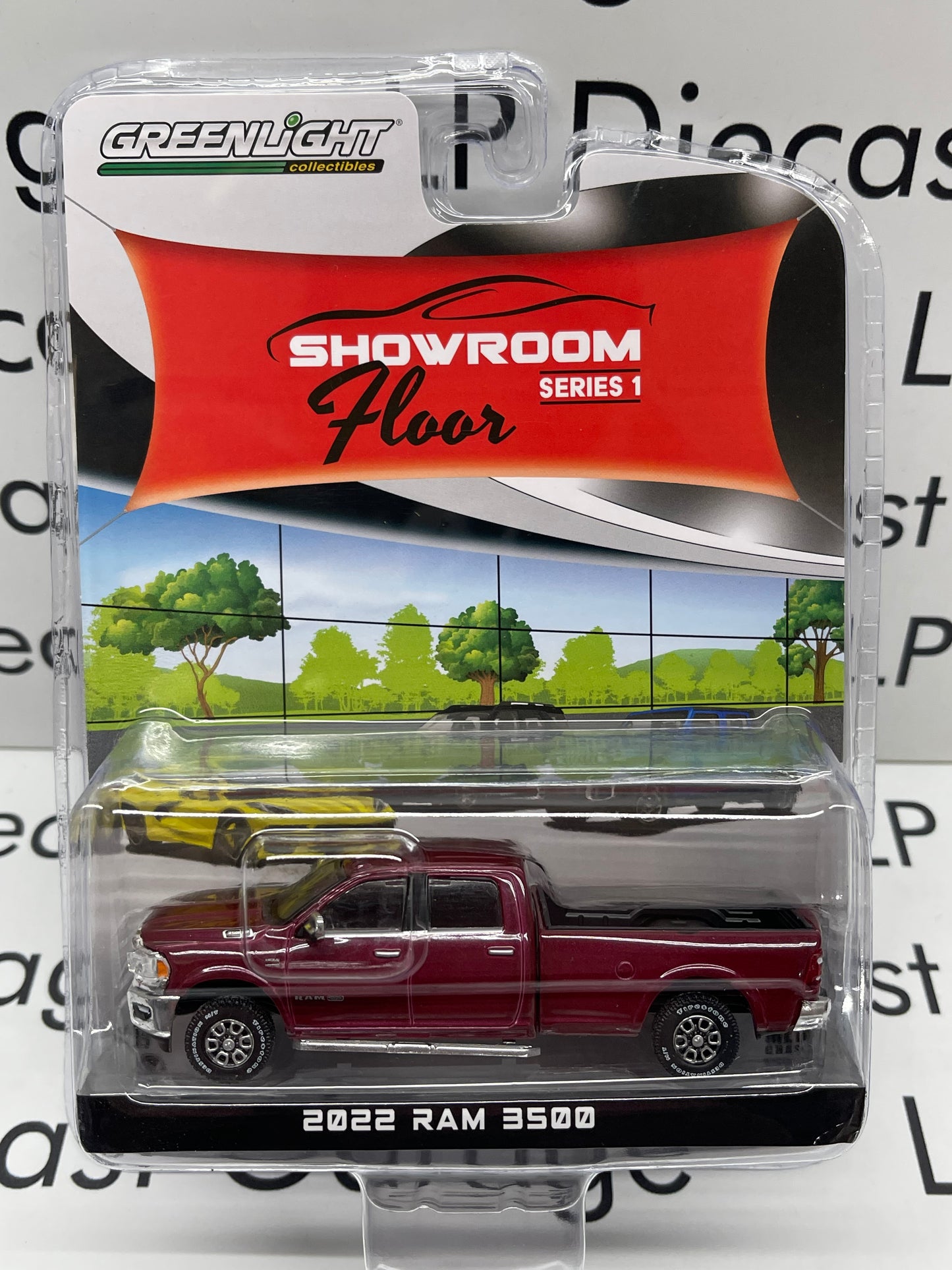 GREENLIGHT 2022 Ram 3500 Longhorn Truck Maroon Showroom 1:64 Diecast