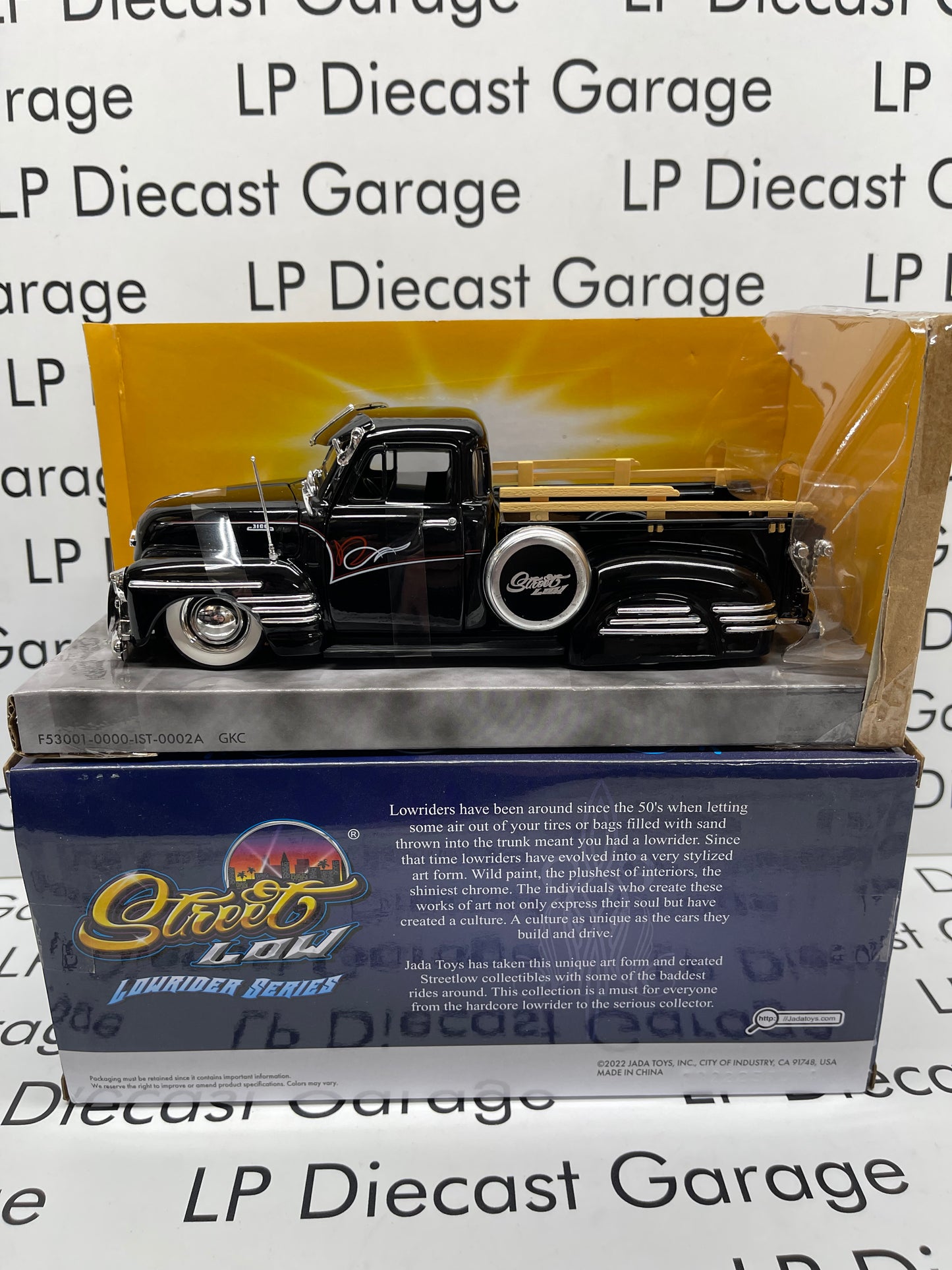 JADA 1951 Chevrolet Pickup Street Low Black MiJo Exclusive 1:24 Diecast