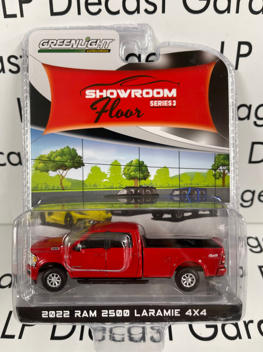 GREENLIGHT 2022 Ram 2500 Laramie 4x4 Flame Red Showroom Series 3 68030-B 1:64 Diecast