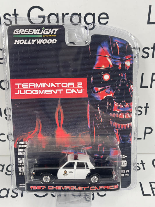 GREENLIGHT 1987 Chevrolet Caprice Terminator 2 Judgement Day Police Car 1:64 Diecast