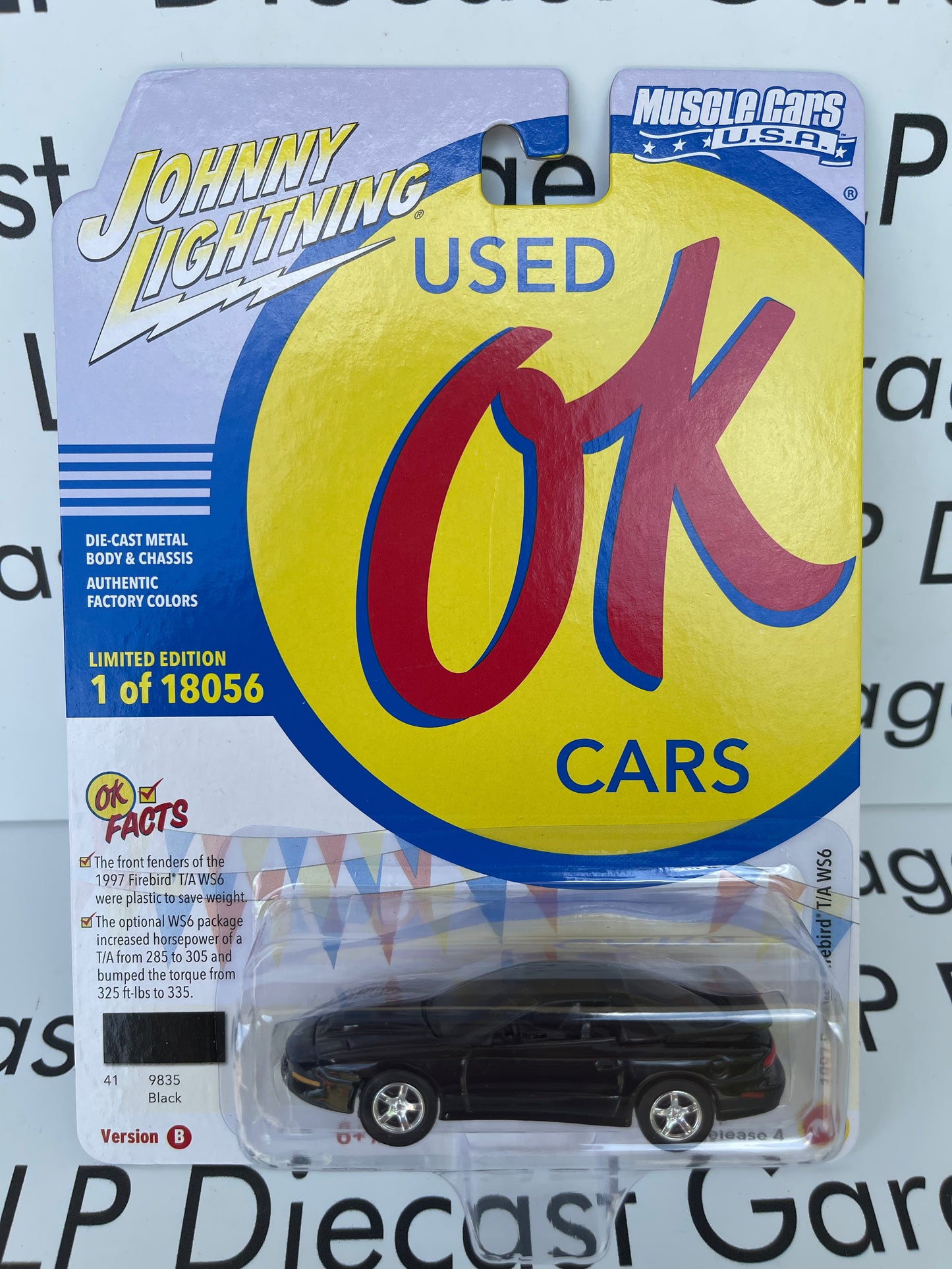 JOHNNY LIGHTNING 1997 Pontiac Firebird T/A WS6 Black 1:64 Diecast