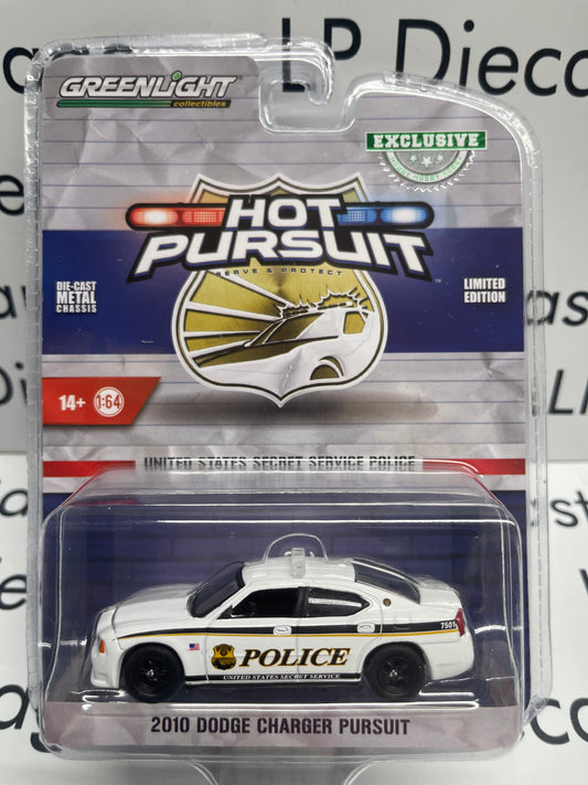 GREENLIGHT 2010 Dodge Charger Pursuit United States Secret Service Police Hot Pursuit 1:64 Diecast