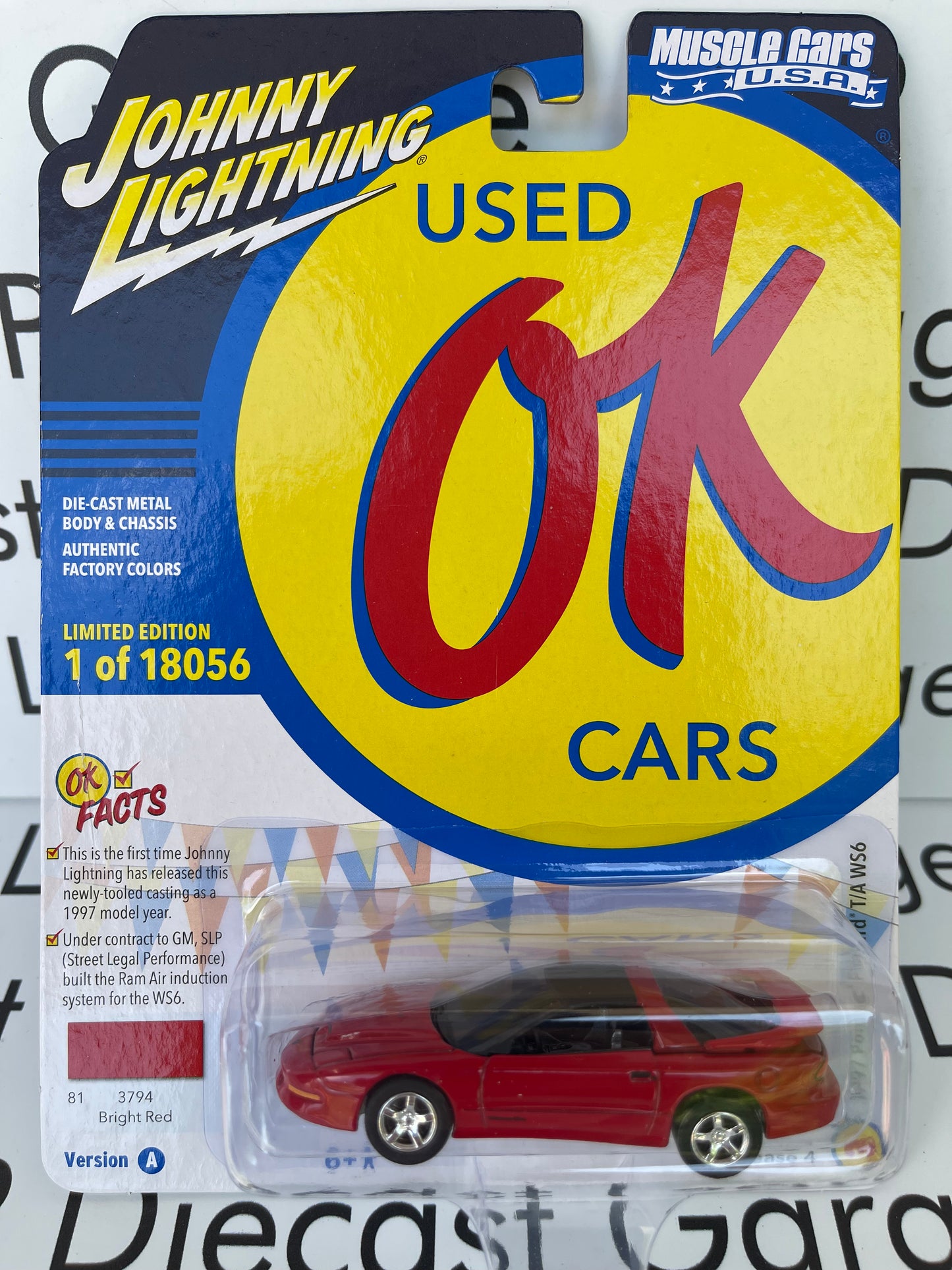 JOHNNY LIGHTNING 1997 Pontiac Firebird T/A WS6 Bright Red 1:64 Diecast