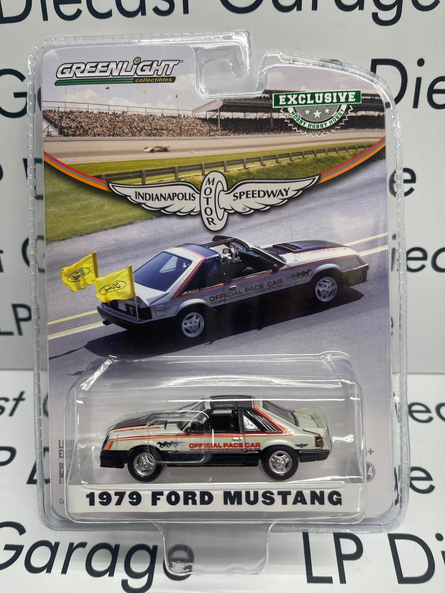 GREENLIGHT 1979 Ford Mustang Official Pace Car Indianapolis Motor Speedway 1:64 Diecast