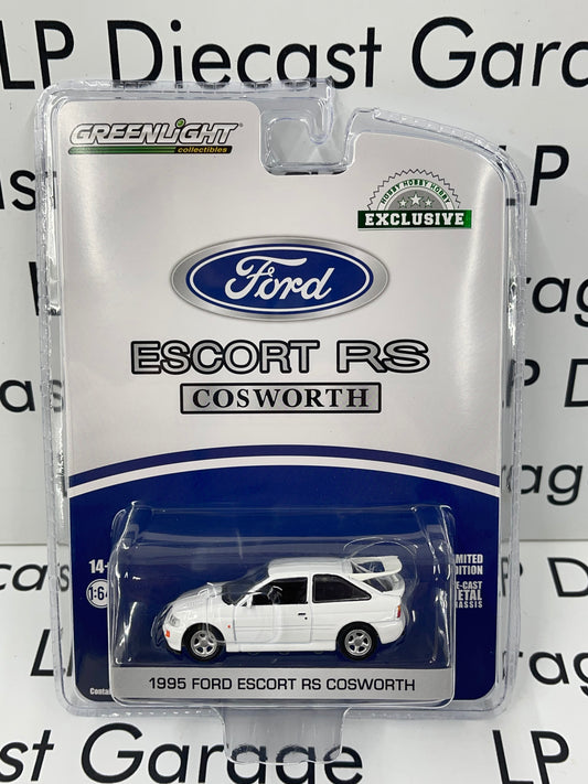 GREENLIGHT 1995 Ford Escort RS Cosworth Diamond White 1:64 Diecast Hobby