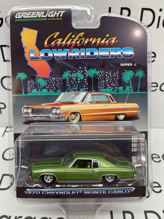 GREENLIGHT 1970 Chevrolet Monte Carlo Green 1:64 Diecast California Lowriders