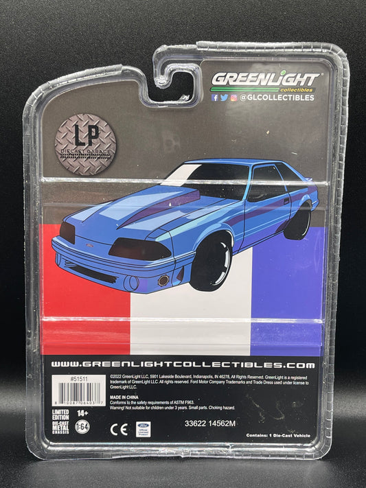 GREEN MACHINE CHASE GREENLIGHT 1992 Ford Mustang GT LP Exclusive 1:64 Diecast Promo