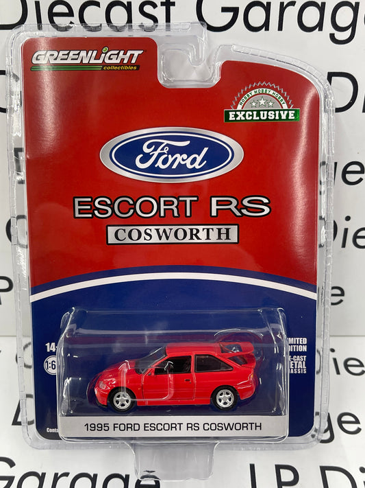 GREENLIGHT 1995 Ford Escort RS Cosworth Radiant Red 1:64 Diecast Hobby