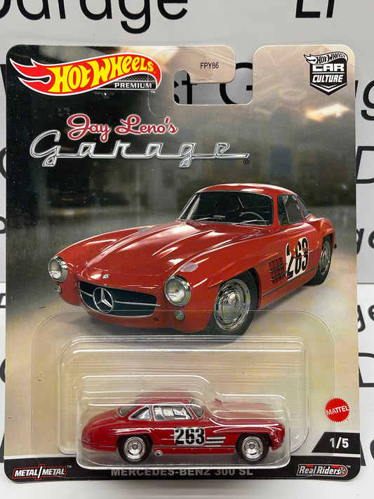 HOTWHEELS Mercedes Benz 300 SL Red Jay Leno's Garage 1:64 Diecast