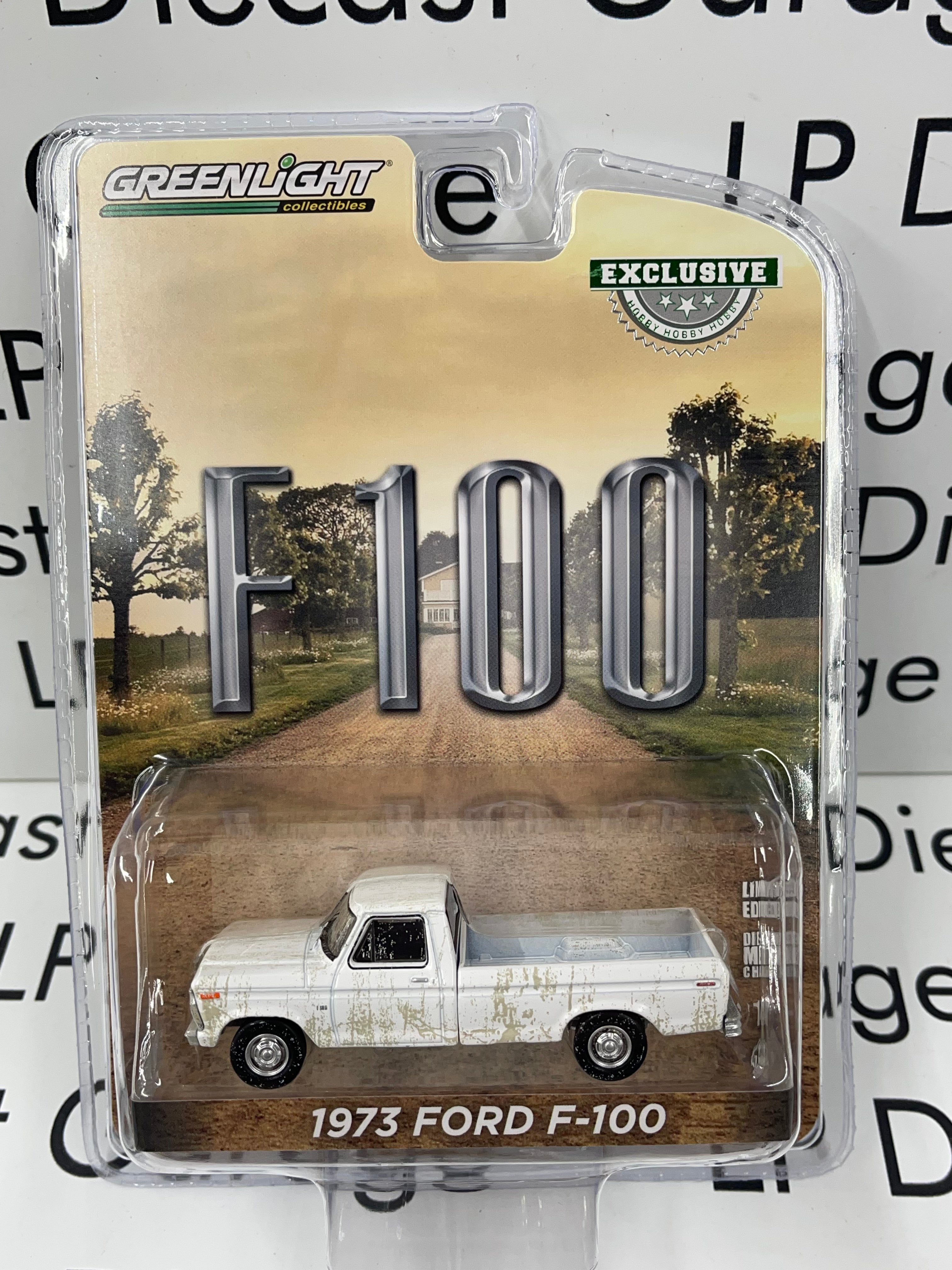 GREENLIGHT 1973 Ford F-100 White Farm Truck Weathered 1:64 Diecast – LP ...