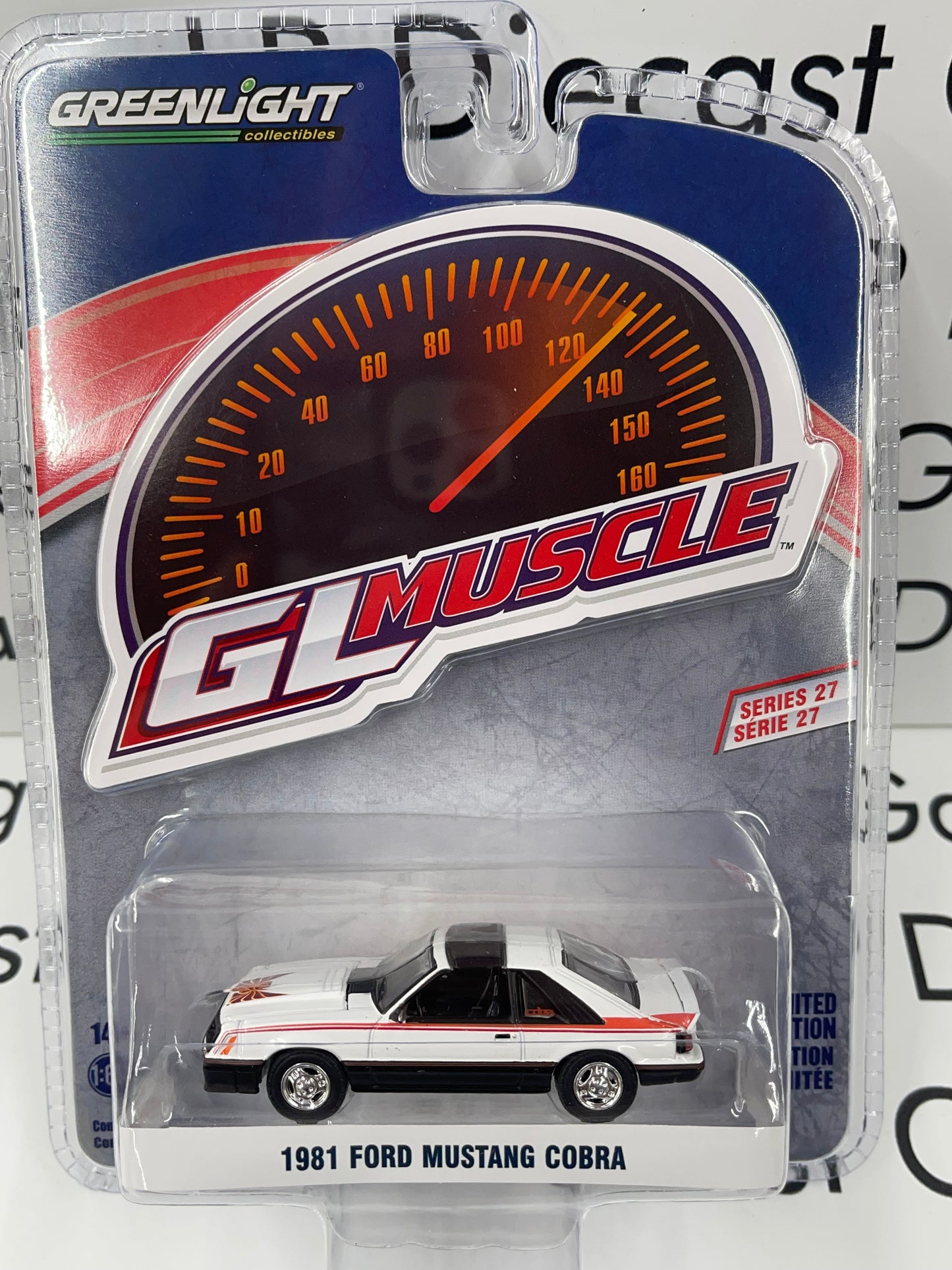 GREENLIGHT 1981 Ford Mustang Cobra White GL Muscle Series 1:64 Diecast