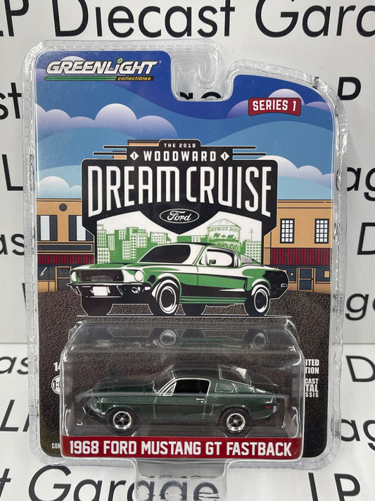 GREENLIGHT 1968 Ford Mustang GT Fastback Green 1:64 Diecast Woodward Dream Cruise